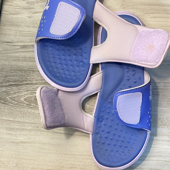 Under Armour Women’s Adjustable Strap Purple Slide Sandals - Picture 4 of 5